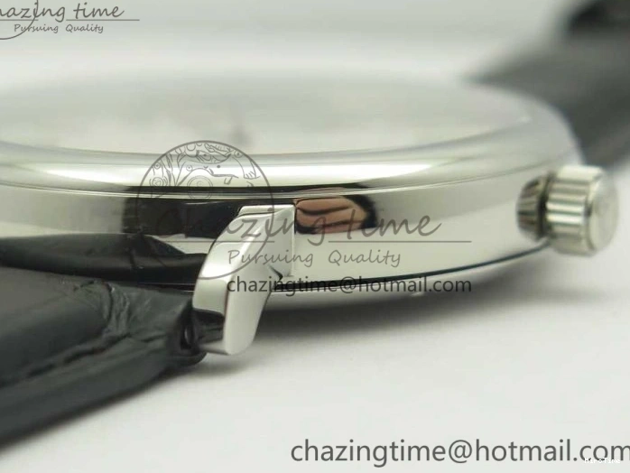 MIROTIME 0105 Supportive Portofino Automatic SS AF 1:1 Best Edition White Dial on Black Croco Leather Strap A 7184